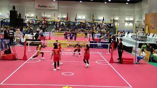 INDONESIA🇲🇨 VS MALAYSIA 🇲🇾 women team Sepak Takraw quotKings Cup 34quot tahun 2019 [upl. by Miltie]