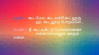 Kooda Mela Kooda Vechchu Tamil Karaoke with Lyrics [upl. by Critta]