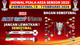 Jadwal Semifinal Piala Asia 2024  Jordania vs Korea Selatan  Iran vs Qatar  Piala Asia 2023 Qatar [upl. by Kilam]