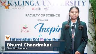 Exploring Science Bhumi Chandrakar Reflects on Her 5Day Camp at Kalinga University [upl. by Erinna956]