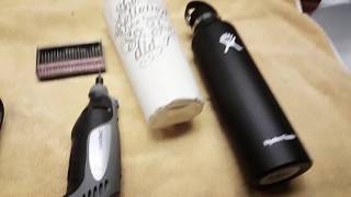 How to easy beginner way to engrave Dremel hydro flask [upl. by Housum]