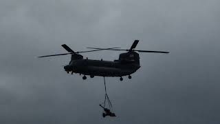 Chinook display at RIAT 2024 with another superb performance thats full of action [upl. by Katrine969]