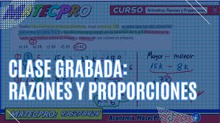 Clase Completa de Razones y Proporciones para 2do de Secundaria [upl. by Earazed]