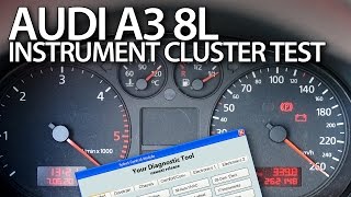 Audi A3 8L test instrument cluster outputs VCDS car diagnsotics [upl. by Zak]