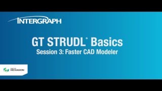 GT STRUDL Basics  Faster CAD Modeler [upl. by Balch508]