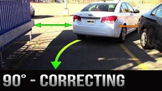 90 degrees Parking  How to Correct Yourself [upl. by Barabbas970]