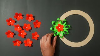 Wall Wanging Craft Ideas With Paper Easy And Beautiful Flowers  Paper Crafts [upl. by Oicram]