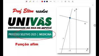 Univas 2025  Med  Função afim  No plano cartesiano a reta r de equação y  4x  9 [upl. by Anitsuj]