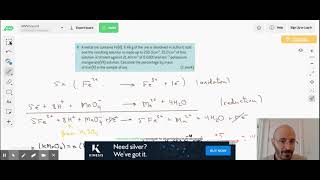 Percentage by mass using redox titration calculation  Challenge A Level Chemistry OCR AQA Edexcel [upl. by Lecroy967]