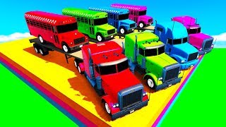 Voitures les camions en Couleurs pour Enfants Dessin Animé et Comptines Bébé Français 175  cfk tv [upl. by Anauqaj]