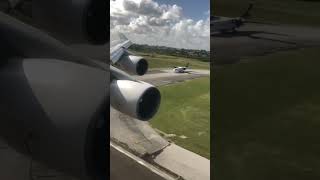 Wamos 747400 Landing into Barbados shorts tui wamos boeing aviation [upl. by Hsital]