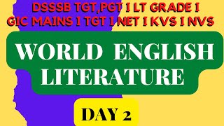 World English Literature Day 2 I DSSSB I KVS I NVS I UGC NET I Dr Swati Sharma I English Sutraa [upl. by Ierdna]