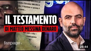 Il testamento di Matteo Messina Denaro [upl. by Eiramaneet]