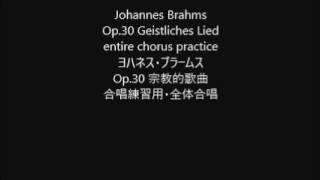 Johannes Brahms Op30 Geistliches Lied entire chorus practice [upl. by Balas574]