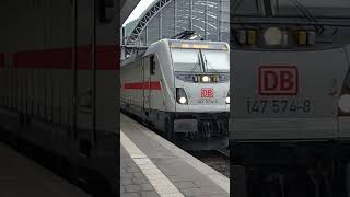 Br 147 ic2 Ausfahrt deutschebahn trainspotting zug music hobby ic2 ic  Frankfurt [upl. by Eivets]