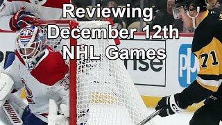 Reviewing December 12th NHL Games [upl. by Meagan698]