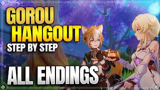 Gorou Hangout Event All Endings  Achievements 【Genshin Impact】 [upl. by Lesya]