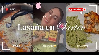 La mejor Lasaña Sin Horno En Sartén 🍳 COLABORACIÓN de cocina 🥘 con Nelly Bi 👏🏻 [upl. by Naresh]