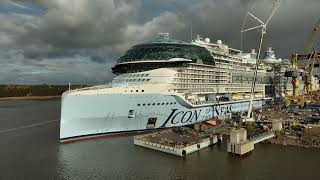 Icon of the Seas at the Meyer Turku shipyard [upl. by Eisej627]