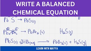 Write a balanced chemical reaction for leadII sulfide reacting with hydrobromic acid [upl. by Alister]