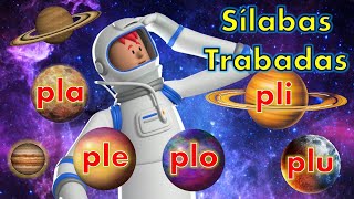 SILABAS TRABADAS pla ple pli plo plu LECTURA para niños [upl. by Ahsinan]