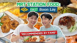 TRYING BOON LAY MRT STATION FOOD RECOMMENDED BY FANS [upl. by Harleigh]