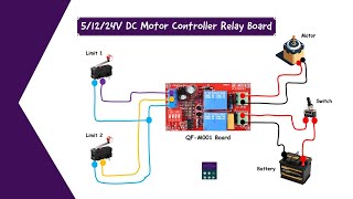 51224V Switching DC Motor Controller Board Forward And Reverse Relay electrical wiring diy [upl. by Kir910]