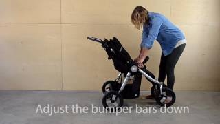 2016  2017 Bumbleride Indie Twin All Terrain Double Stroller  Fold Video [upl. by Anitsrhc90]