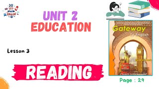 1BAC English  unit 2 Education  lesson 3 Reading  the power of Educated women  page 2829 [upl. by Gomez622]