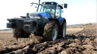 New Holland TM155 ploughing [upl. by Cappello]