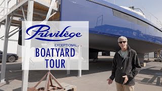 Privilege Catamarans Boatyard Tour  Spring 2023 [upl. by Ahseela]