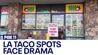 LAs San Fernando Valley taco spots face drama between one another [upl. by Rodge109]