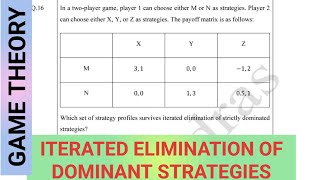 iterated elimination of dominant strategies IEDS  Game theory [upl. by Iamhaj]