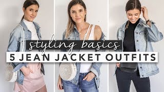 Styling Basics 5 Ways to Wear a Jean Jacket  by Erin Elizabeth [upl. by Stav]