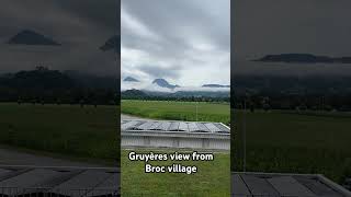 The Gruyères château vieux surrounded by clouds switzerlandadventure switzerland [upl. by Elder567]