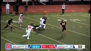 San Clemente 19 Liam Eldridge extends for the catch then makes defenders miss for a 47 yard TD [upl. by Zacherie]