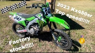 2023 Kx450sr Top speed [upl. by Ruthann452]