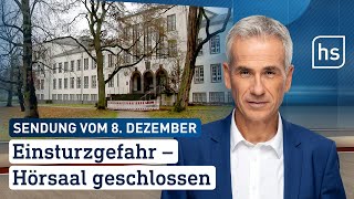 Einsturzgefahr – Hörsaal geschlossen  hessenschau vom 08122023 [upl. by Ria638]