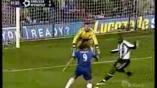 Hernan Crespo super goal vs Newcastle [upl. by Eillak866]