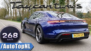 761HP PORSCHE TAYCAN TURBO S  ACCELERATION TOP SPEED amp LAUNCH CONTROL by AutoTopNL [upl. by Bonine383]