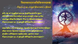 Nataraja Vichintana Dashakam Tamil [upl. by Manoff596]