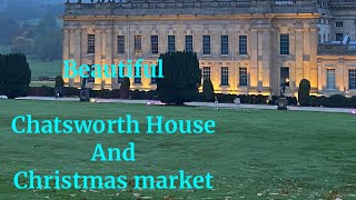 Chatsworth house gardens and Christmas market [upl. by Yalhsa]