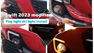 Swift 2023modified drl fog light install marutisuzuki swift2023 basetotop modified sonucarremix [upl. by Hogan700]