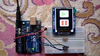 Arduino UNO with ST7735 160x128 TFT display example [upl. by Donnie211]