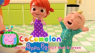 The Colors Song with Popsicles in CoComelon Meet Peppa Pig Version [upl. by Sheryl]