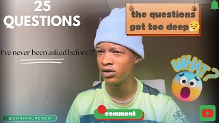 Zonian Answers 25 Questions Truthfully⁉️  SA🇿🇦 YOUTUBER  SelfDiscovery [upl. by Nesmat835]