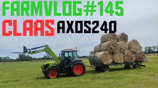 Farmvlog145  Claas Axos 240 am Ballen fahren Ballenwagen upgraden Landunter in kurzer Zeit [upl. by Andri450]