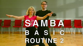 How to Dance Samba  Basic Routine 2 [upl. by Marceau]