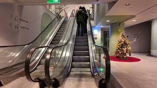 Sweden Stockholm Gallerian shopping mall  Kungsträdgården subway station 4X escalator [upl. by Hinze542]