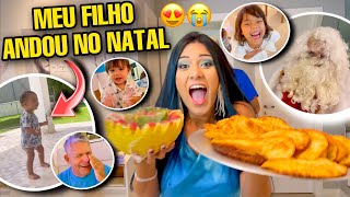 NOSSA FESTA DE NATAL COMPLETA MEU FILHO ANDOU PELA PRIMEIRA VEZ🥹😱❤️ [upl. by Adnertal]